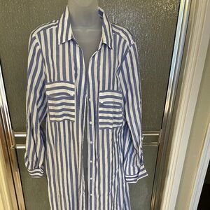 Jones New York Blue & White Dress/tunic, size  L